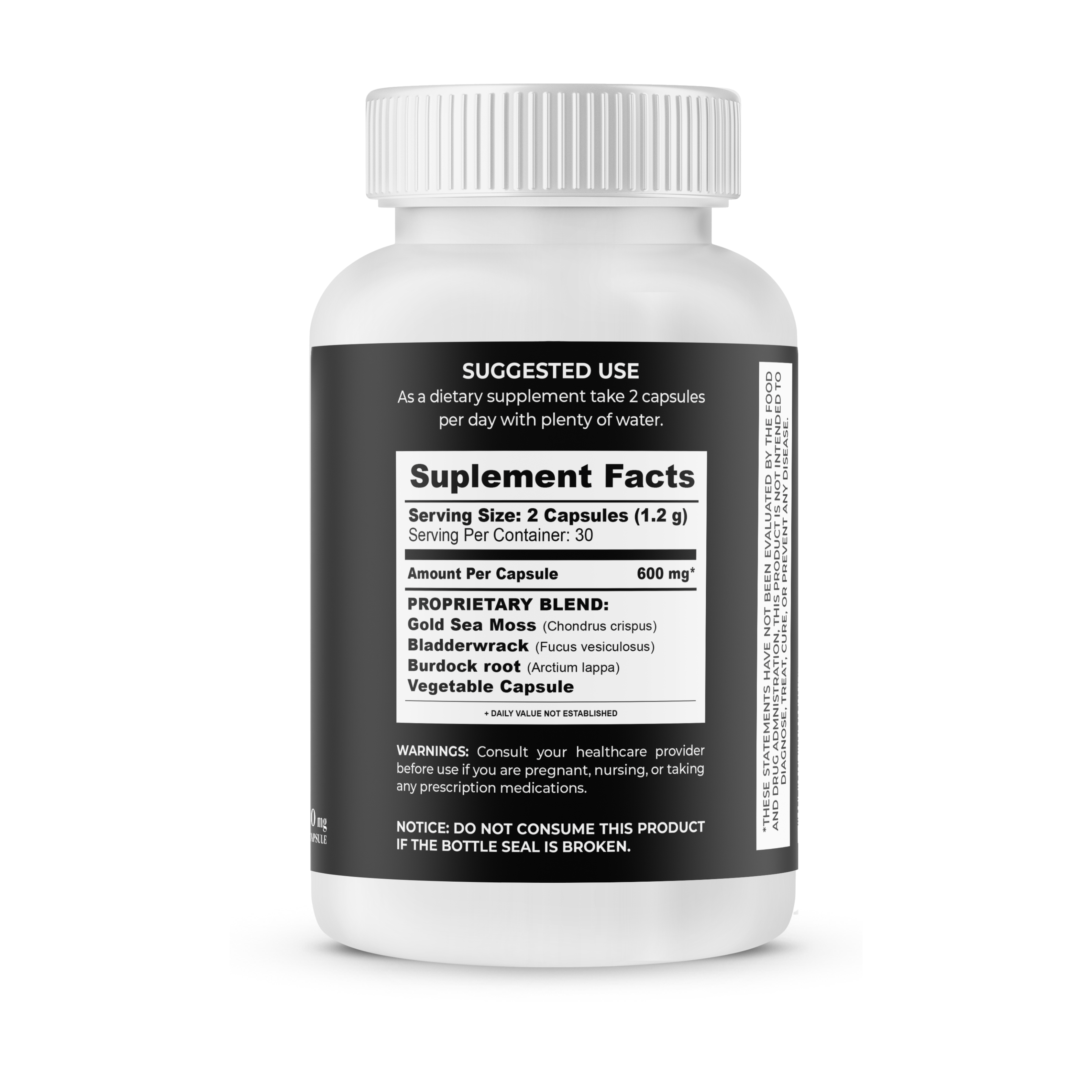 SEA MOSS, BLADDERWRACK AND BURDOCK ROOT