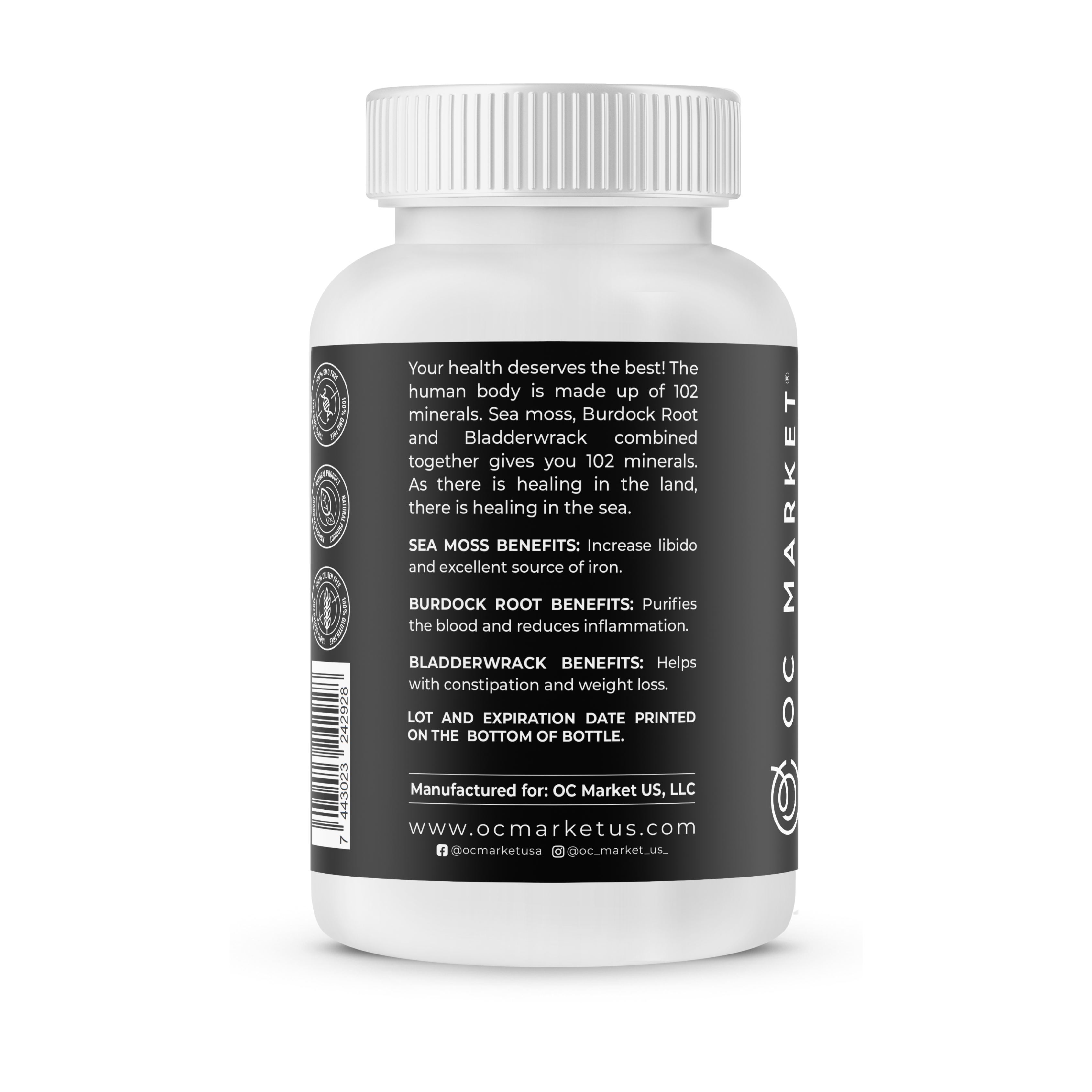 SEA MOSS, BLADDERWRACK AND BURDOCK ROOT